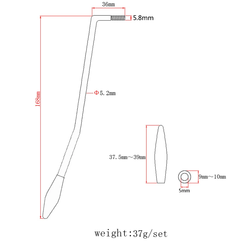 แขนเทรโมโลกีตาร์แบบเกลียว 6 มม. แขนวามมี่บาร์สีเงิน ทนทาน ระบบสะพานเทรโมโลเดี่ยว อะไหล่เปลี่ยนสำหรับกีตาร์ไฟฟ้า