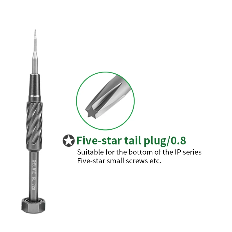 RELIFE RL-728 Mobile Phone Repair Screwdriver Strong Magnetic Ddsorption Mute Bearing S2 Steel Gun Screwdriver