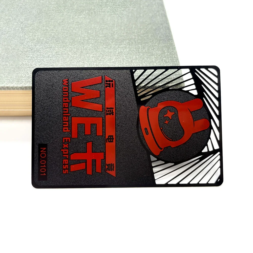 Customized Luxury Business Card Laser Cut Stainless Steel Metal Membership Card