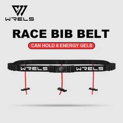 WRELS Belt Number Energy Rubber Ring Ironman Triathlon Running Black Practical Fast Convenient Sports Competition  Waist Belt