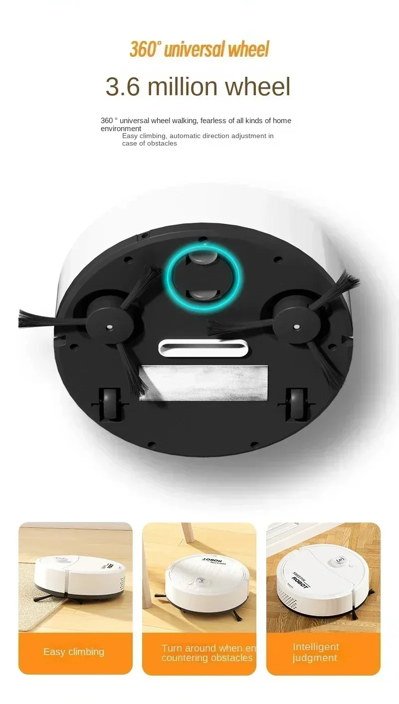 Lenovo Intelligenter Saug- und Wischroboter, USB-aufladbar, Multifunktional, Starke Saugkraft, Wischen, Saugen, 5-in-1 Elektrischer Reiniger – Detail 8