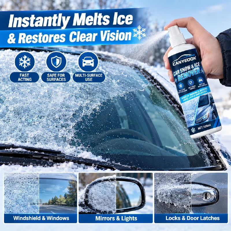 CANYEOOK Auto Snow Ice Remover Anti-freeze Formula Melts Ice Without Damaging Surfaces For Vehicle Windows Locks & Lamps