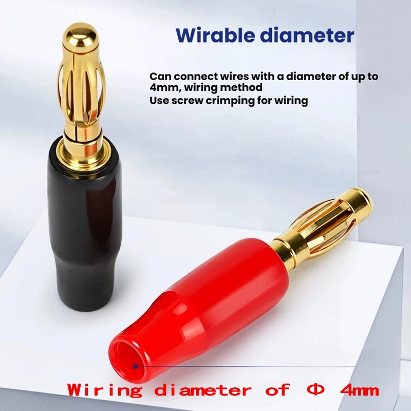 

20Pcs Gold-Plated Banana Connector Plug for Musical Sound Audio Speaker Terminal
