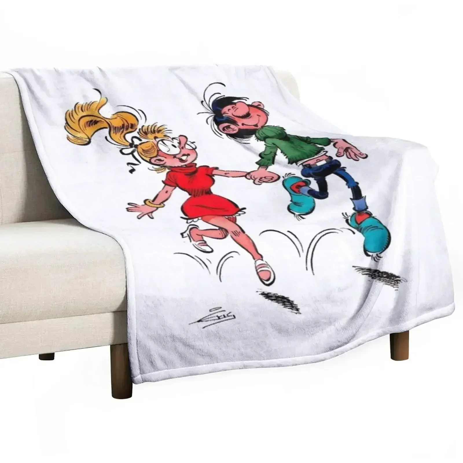 Gaston lagaffe Throw Blanket Soft Beds Thin Blankets