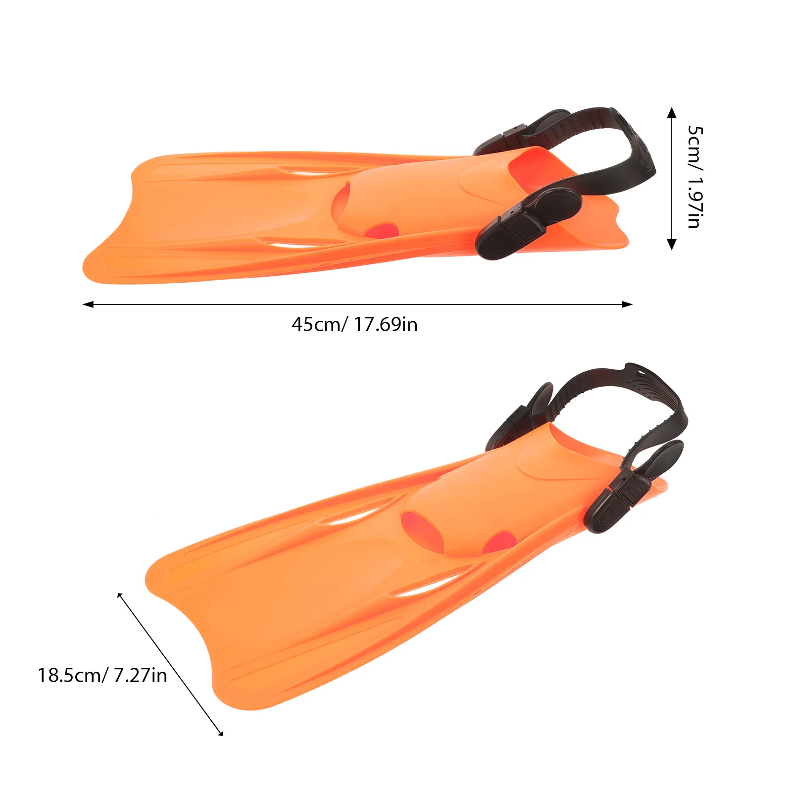 1 زوج الكبار زعانف السباحة طويلة السباحة التدريب الزعانف الغوص معدات الغوص Tpr Pp المواد أحذية السباحة خفيفة الوزن للرجال #6