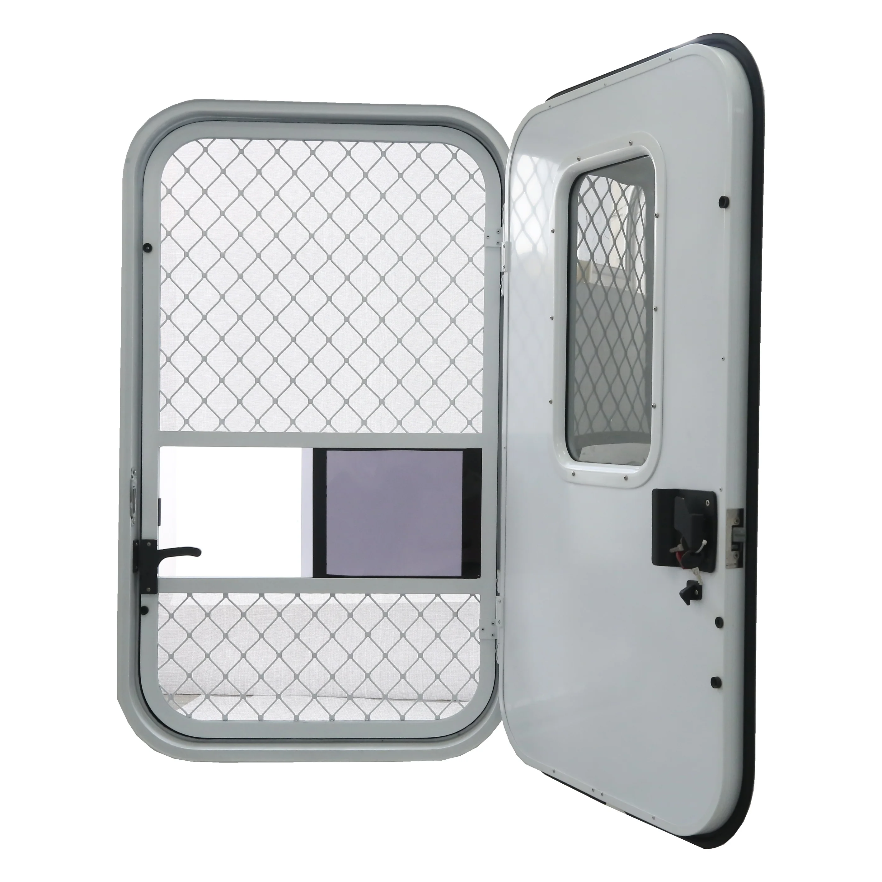 2025 حجم مخصص إطار من سبائك الألومنيوم متنقل قافلة مقطورة باب RV مع الوقاية من الحشرات