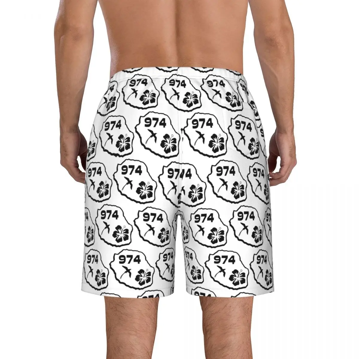 974 Reunion Island Trunks Beach Board Shorts Casual Quick Dry Swimming Summer Men Pants