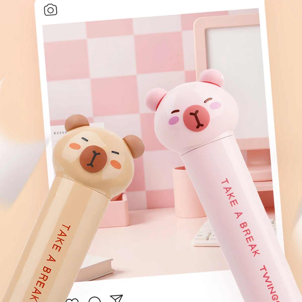 Capybara Scissor Cartoon Folding Design Portable Size Cutter for Paper Diary Creative DIY Stationery ,Office School Girl Gift view 3