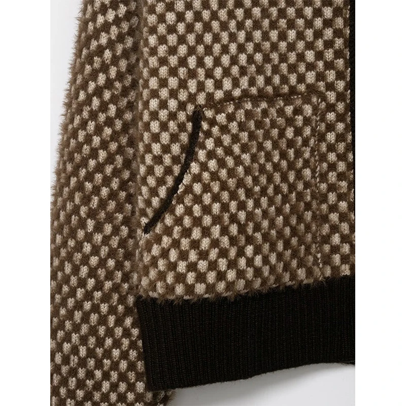 Dámské pletené krátké bundy, podzimní a zimní stojáček, bundy s dlouhým rukávem, kabáty, streetwear, dámské svrchní oblečení, elegantní topy - náhled 6