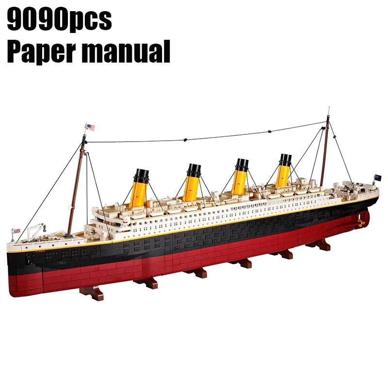 9090 stuks Grote Cruiseboot Bouwstenen Set Schip Stoomschip Model Baksteen Speelgoed Volwassenen Verjaardag Kerstcadeaus Compatibel 10294