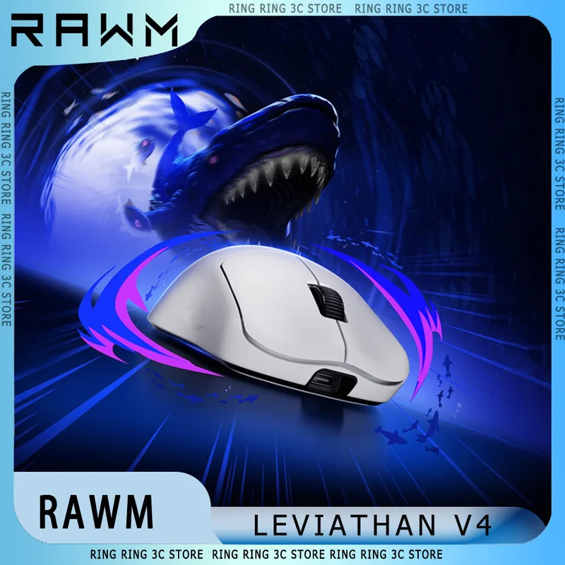 

RAWM LEVIATHAN V4 Dual 8K Wireless Gaming Mouse 55g Lightweight Tournament-Grade Esports Mouse PAW3950 Nordic nRF54L15 Original