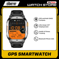 New Ciberer QX18 GPS Smart Watch Ultra-large 2.01''Display Built-in GPS Compass & Altimeter Health & Fitness Tracking Smartwatch