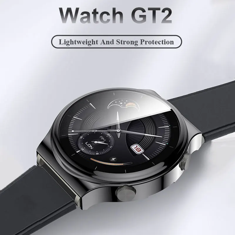 Tpu caso para huawei relógio gt 2 3 42mm 46mm protetor de tela assista gt2 gt 2e pro proteção completa capa para carros huawei acessórios