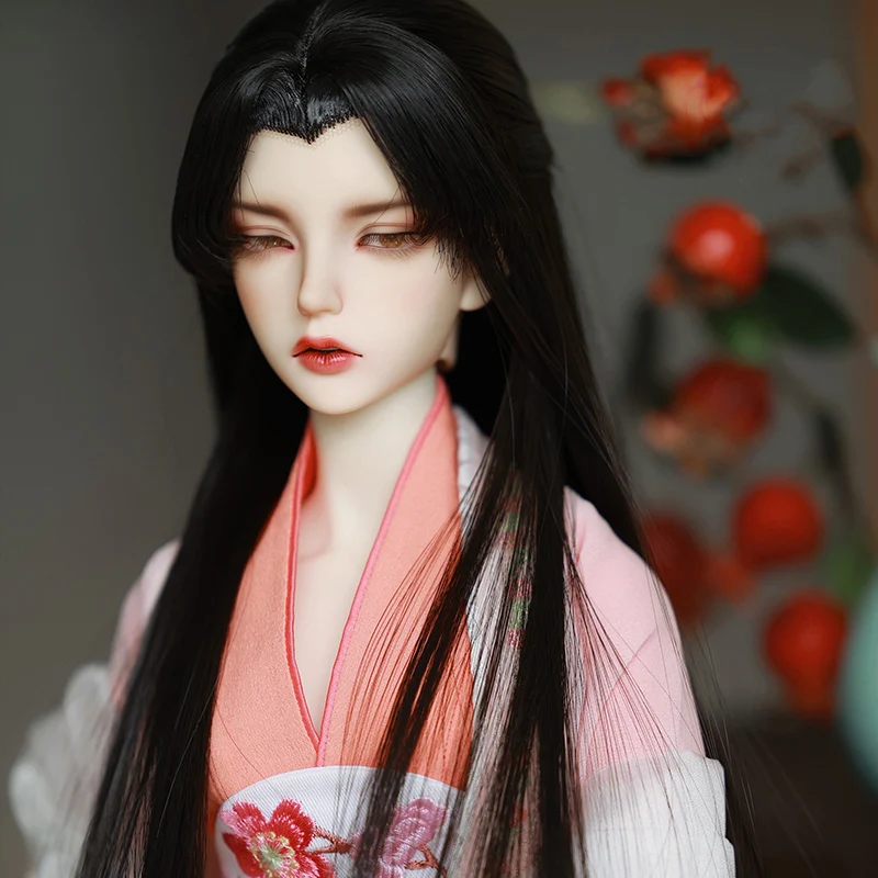1/3 Scale BJD Wigs Ancient Costume Hanfu Vintage Styling Long Hair Samurai Wig For SD13 SSDF ID72 Uncle Doll Accessories A1420