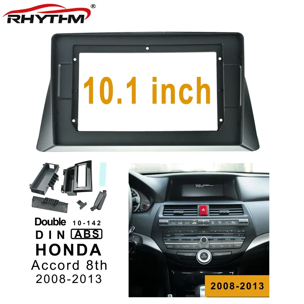 

10.1Inch Car Fascia For Honda Accord 8th 2008-2013 Stereo Mount 2din Car Radio Frame Audio Fitting Adaptor Facia Panel Dashboard