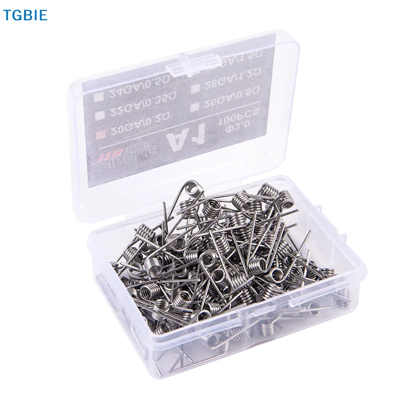 [TL][TL]100 Pcs/box High Quality A1 Coil Wire Heating Resistance Premade Coils DIY Prebuilt Coil Wire 3.0 Circle Diameter