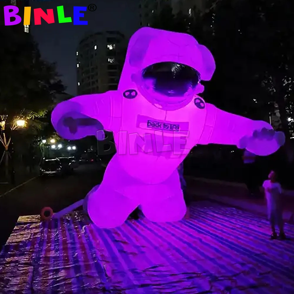 Publicidade gigante alienígena astronauta inflável spaceman personagens com luzes led voando espaço homem para decoração de festa