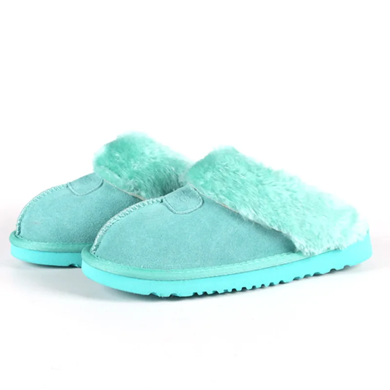 2023 Women&Man Home Slippers High Quality Wool Slippers Winter Fur Female Warm Indoor Soft Wool Lady Shoes