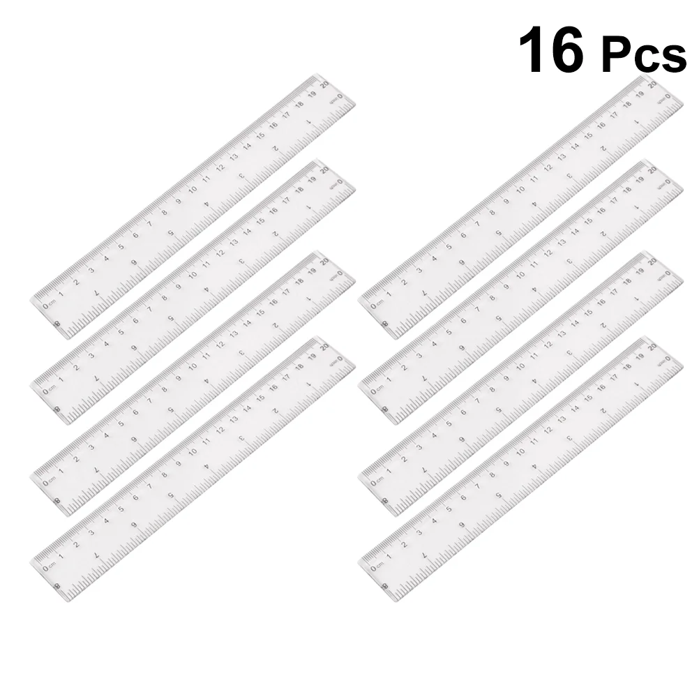 16 Pcs Tape Measuring Drafting Ruler Randoms Mini Scale for Student Drawing Straight Precision
