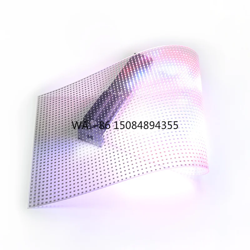 Pantalla LED Transparente para Publicidad en Interiores y Exteriores, Pantallas LED Flexibles P5 P6 P8, Pantalla Transparente 3D, Pantalla LED Exterior