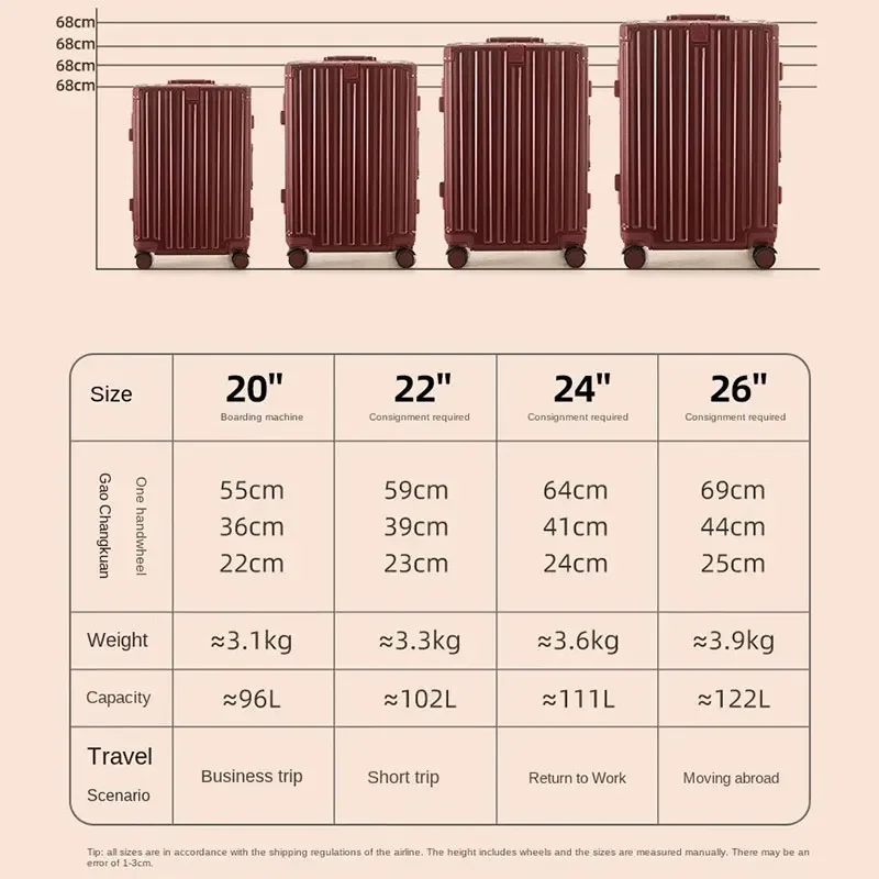 Red Wedding Suitcase with Cup Holder Wet & Dry Separation Aluminum Frame Trolley Case 20/22/24/26 Silent Universal Wheel Luggage