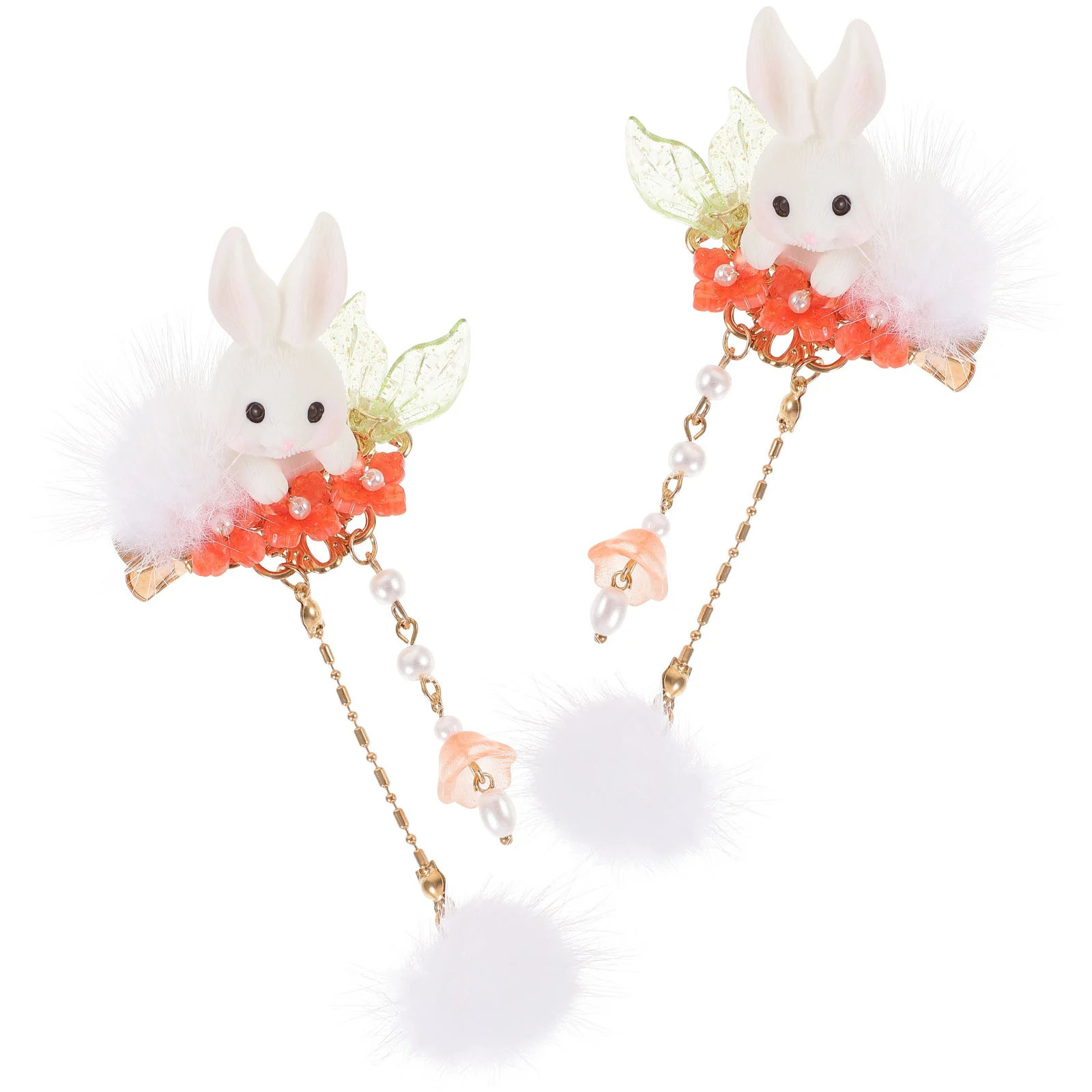 

Bunny Hairpin Barrette Kids Clips Headdress Accessories Sparkly Hairpins for Toppers