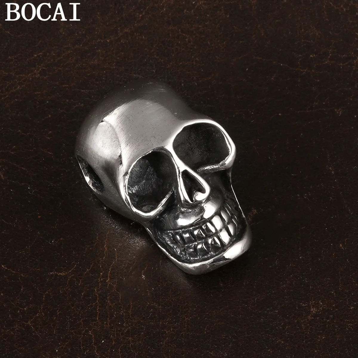 

BOCAI НОВЫЙ кулон из стерлингового серебра S925 с винтажной индивидуальностью и головой черепа