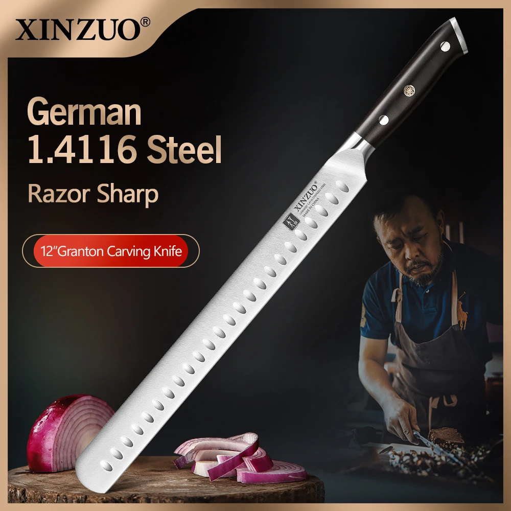 Xinzuo 12" Granton Carving Knife — photo 2