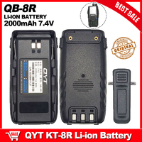 2000mAh 7.4V QB-8R Li-ion Battery For QYT Walkie Talkie KT-8R Two Way Radios 100% Original Battery Pack Qyt KT8R Extra Accessory