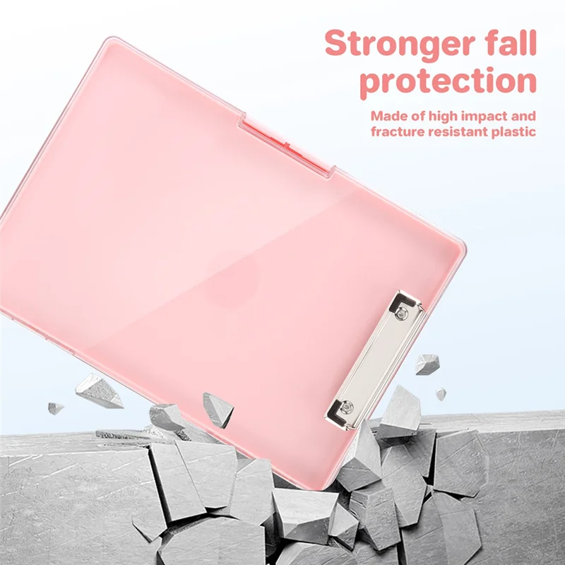

J1UL1N Clipboard A4 With Storage Compartment,Folder Breastfeeding Clipboards Side Opening Portable Writing Clipboard