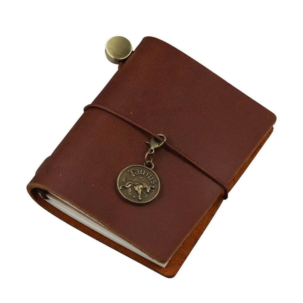 

Vintage Writing Cowhide Cover Sketchbook Handmade Leather Traveler Notebook DIY Sketching Diary Notebook Crafts