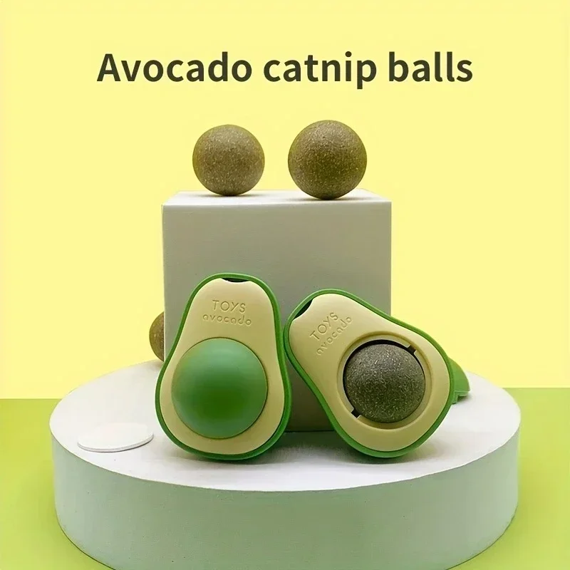 

1PC Cat Mint Avocado Toy That Can Rotate for Entertainment. Cat Mint Toy