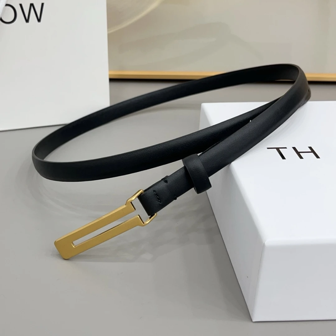 Simple retro cowhide 1.5cm small belt women's decorative fashionable belt 2026 Top Quality Genuine Leather Belts gift box