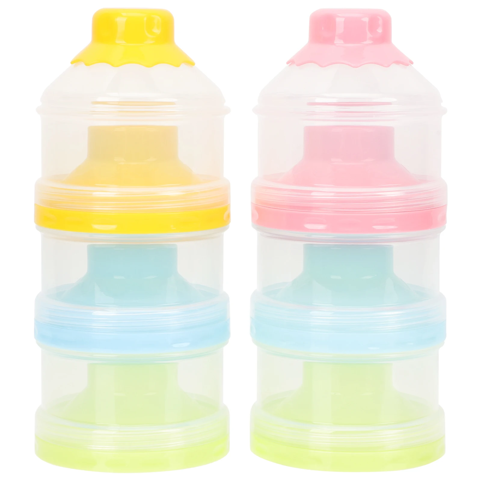 

2 pcs Baby Container Portable Milk Powder Box Travel Baby Formula Dispenser Holder Airtight Storage Dispenser Infant Food Holder