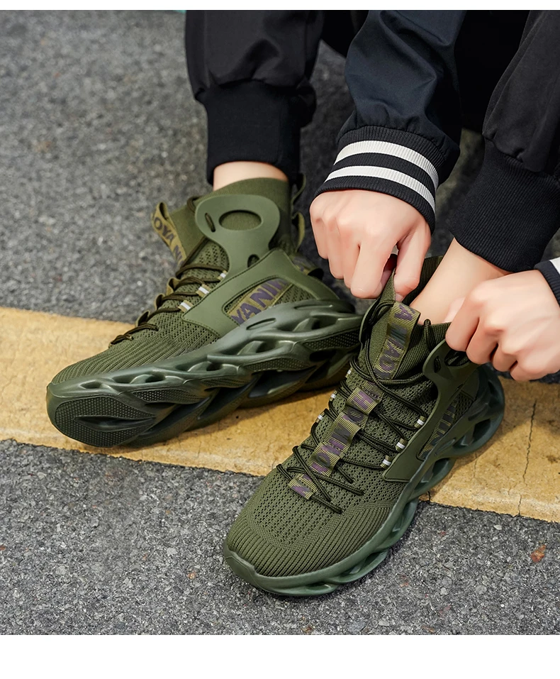 Herren-Freizeitschuhe, modische Laufschuhe, rutschfeste Offroad-Schuhe, Rennschuhe, atmungsaktive, dämpfende Sneakers, Mesh-Trainer für Paare – Detail 16