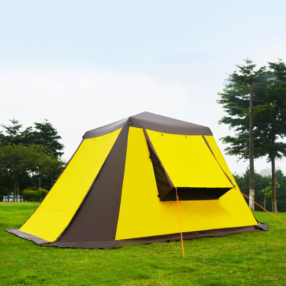 Large Space Waterproof Automatic Glamping Tents Both Sides Retractable Shading Heat Insulation Outdoor Activity Camping Tent