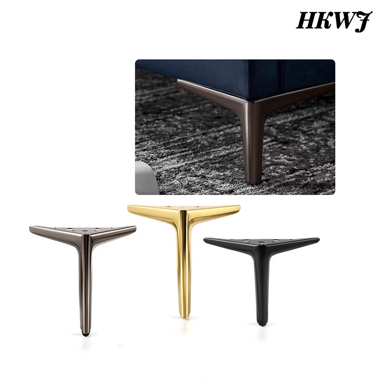 

4Pcs/Set TV Cabinet Sofa Bedside Feet Iron Support Feet Load 400KG Metal Tripod Feet Furniture Hardware 12/15/18/25cm