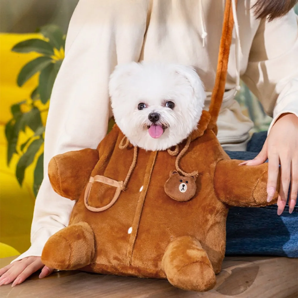 Dog Bag Cat Bag Autumn And Winter Warm And Windproof Cute Crossbody Bag Cat Backpack Pet Supplies