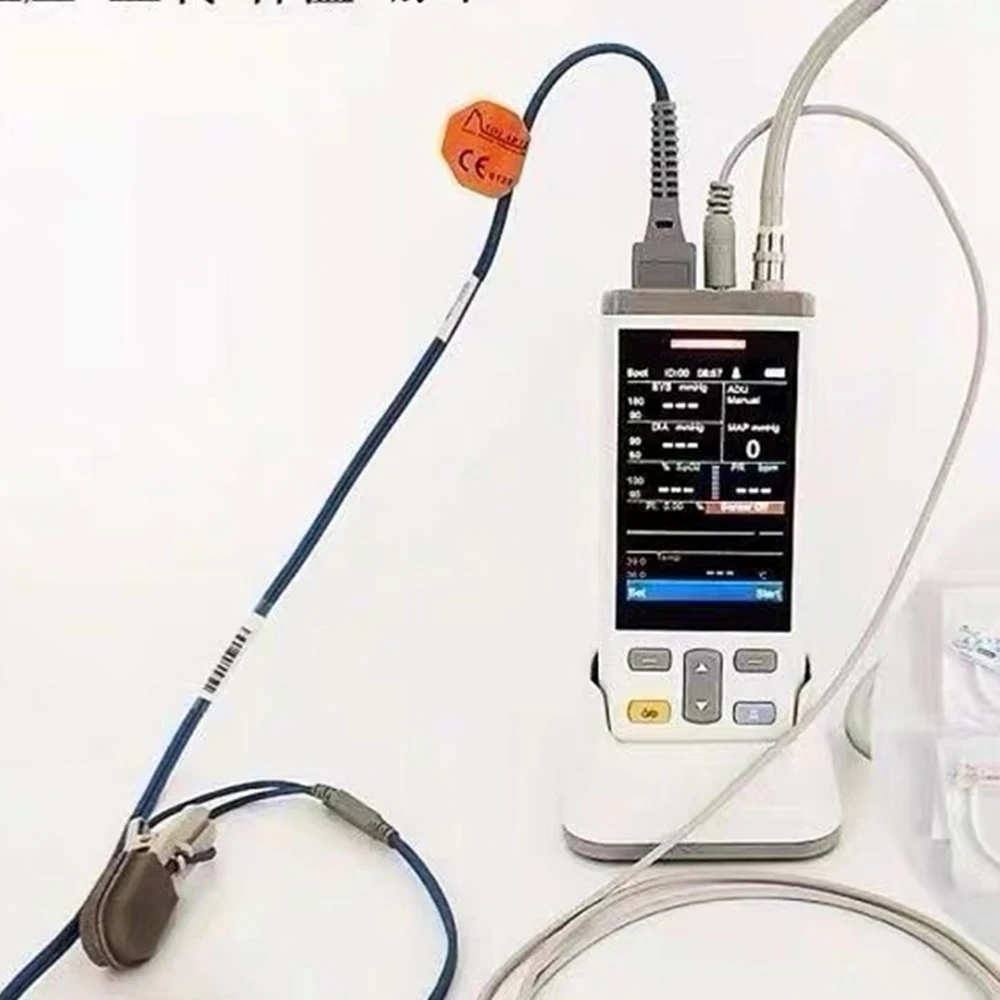 3.5 Inch TFT Handheld Veterinary Oximeter Monitor Dog Cat Monitor Machine M3T NIBP+SpO2+TEMP