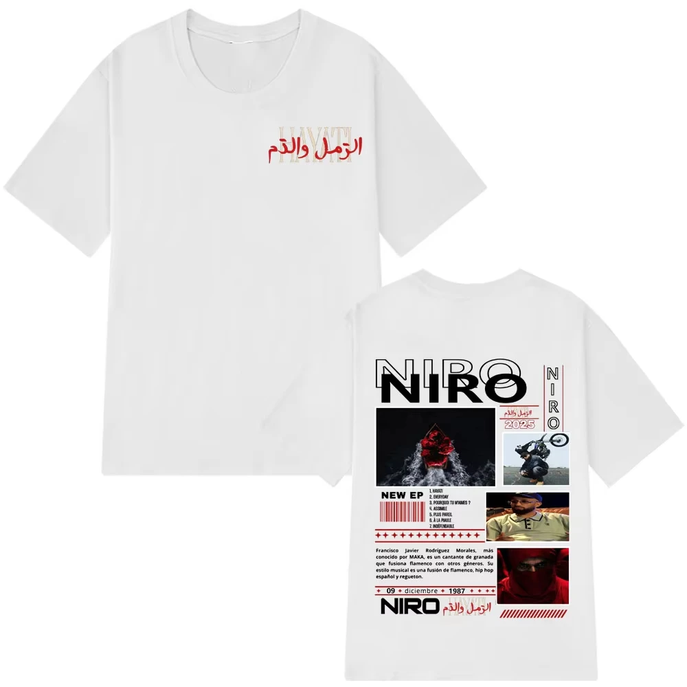 

Rapper Niro OX7 Graphic T-shirt Men Women Fashion Loose Casual T-shirts Hip-hop T-shirts Summer Short Sleeves Vintage T Shirts