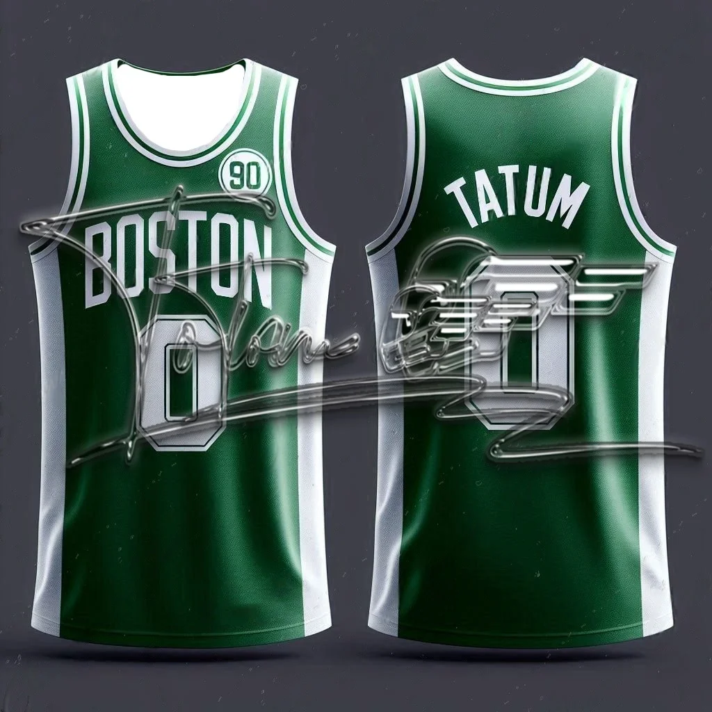 

Новейшая бестселлерная серия баскетбольных жилетов люксового бренда с номером 2025 года Celtics. Зеленый мужской и женский жилет Tatum Jersey 0