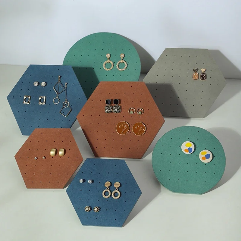 

Красочная подставка для серег, деревянная подставка для украшений, органайзер для ювелирных изделий, держатель для серег-гвоздиков