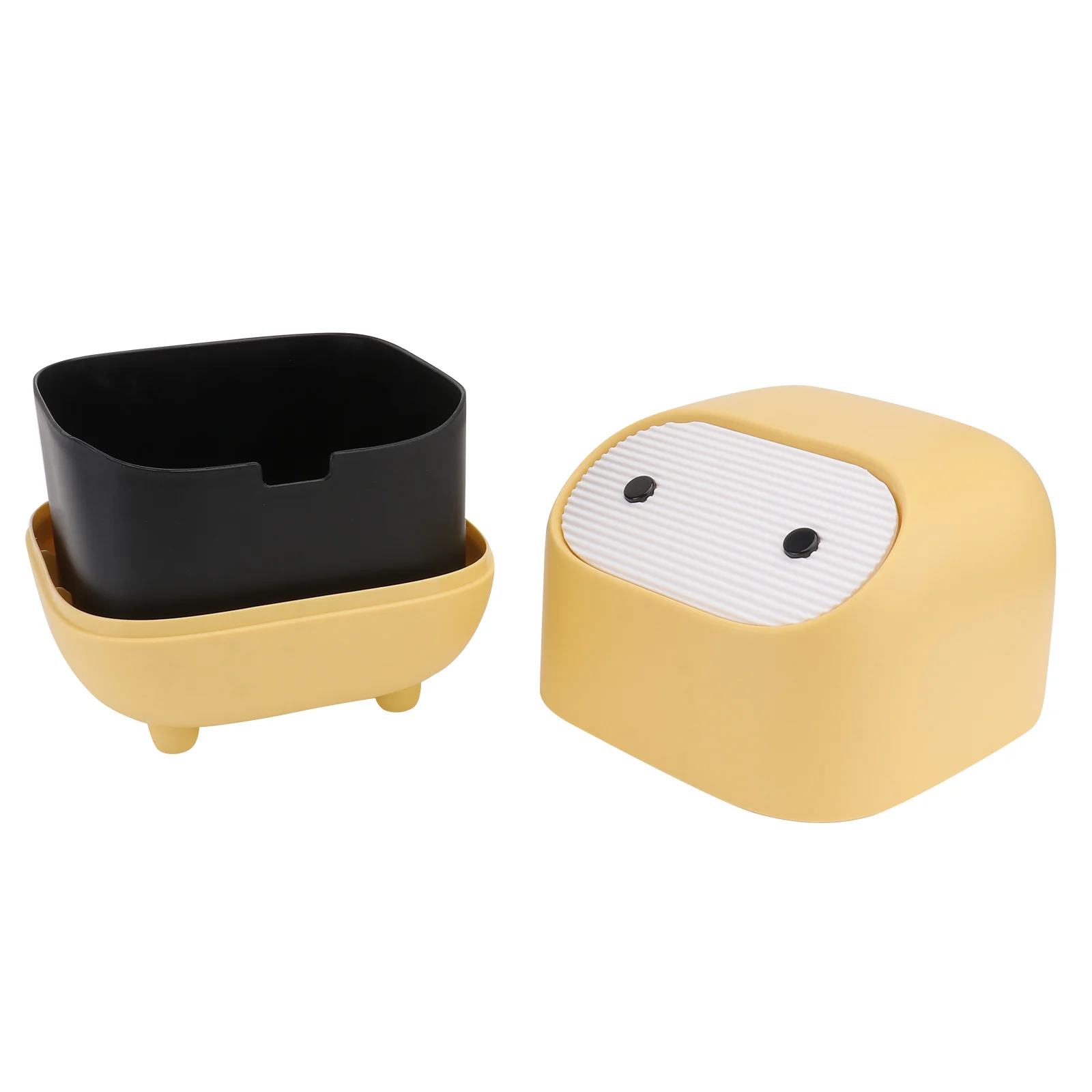 

Mini Trash Can Plastic PP Space Saving Desktop Garbage Container Wastepaper Basket Home Office Dormitory Long Lasting