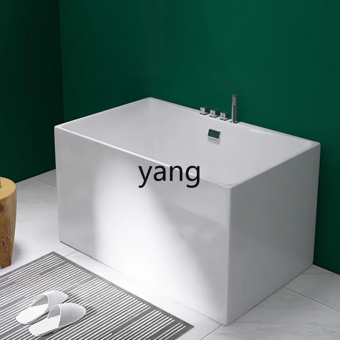 LH， deepened small bathtub acrylic integrated freestanding seated seamless bathtub