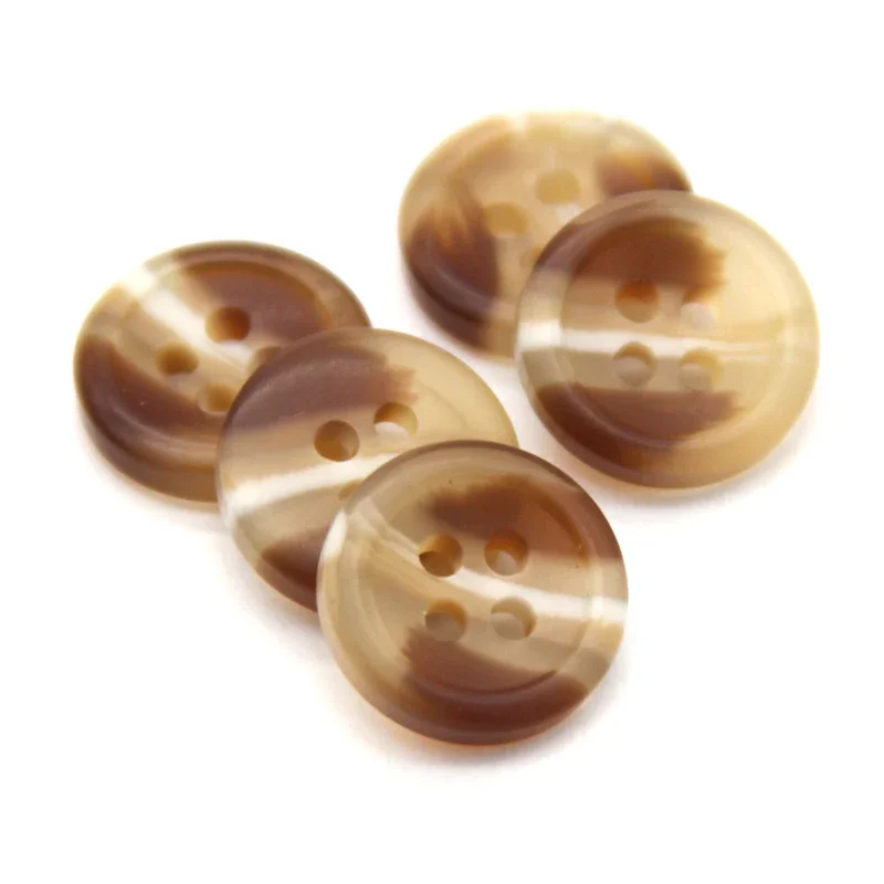 13mm Brown Imitation Horn Shirt Resin Buttons For Clothes Children Sleeve Small Decorative Handmade Sewing Accessories Wholesale