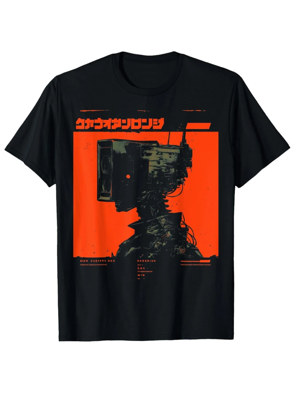 Men's Cyberpunk Horror Punk T-shirt - Japanese Anime Style Technology Design Printed Pattern Casual T-shirt