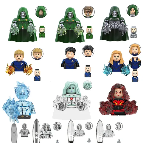 Marvel superheroes, building blocks, children's toys,fantastic four, anime characters, Spider Man, Venom mini figure,tv6215,TV62