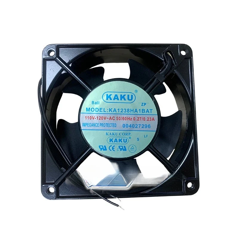 

Y+1PCS New KAKU KA1238HA1BAT AC 110-120V 12038 12CM Aluminum Frame Cooling Fan