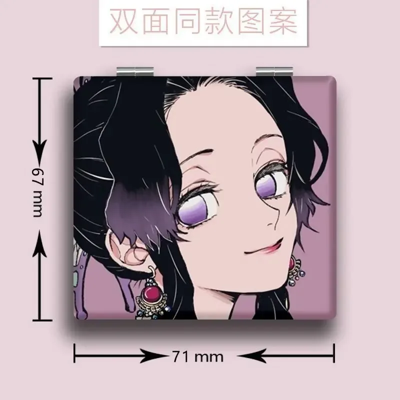 Demon Slayer Tomioka Giyuu Kochou Shinobu dwustronne składane lusterko kreatywne lusterko do makijażu z motywem anime, prezent