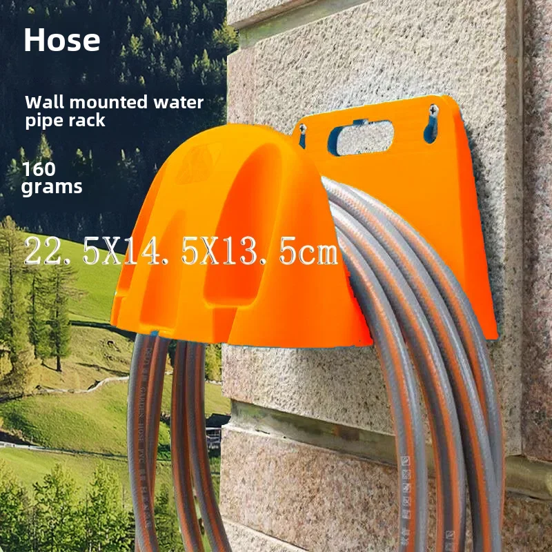 Wall-mounted Rack Without Punching Car Wash Water Pipe Storage Rack Irrigation Watering Flower Tray Reel Household Hose Wall-...